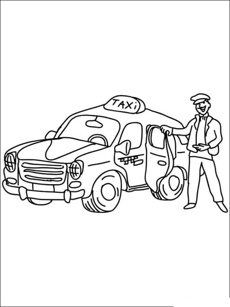 Раскраска такси