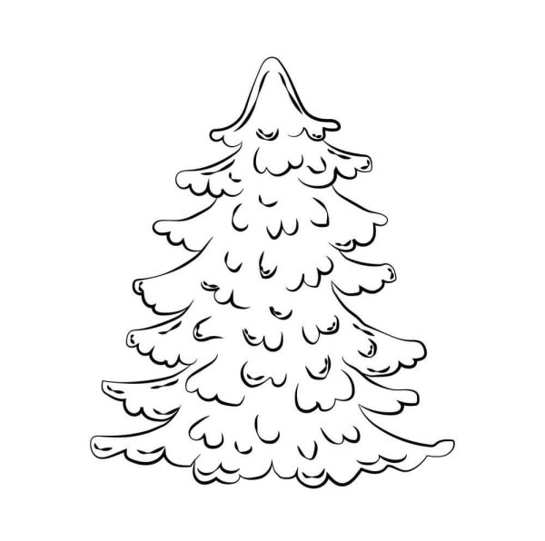 Ель рисунок карандашом легко