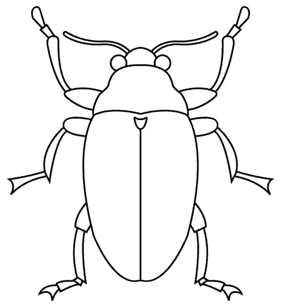 Жук раскраска для детей