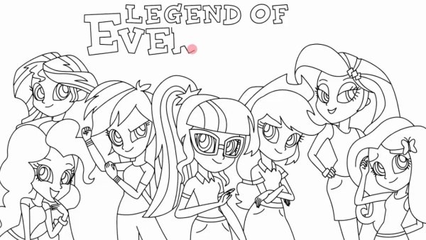 Раскраска Эквестрия герлз Шиммер