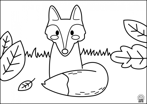 Раскраска лиса для детей 3-4 лет