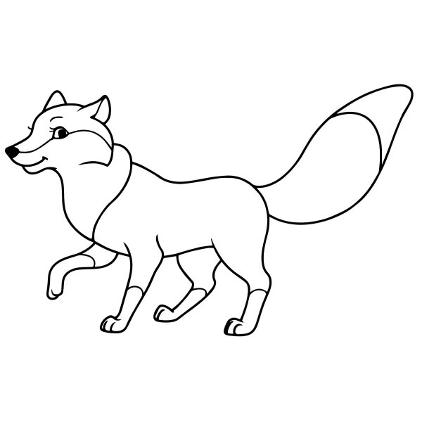 Лисичка раскраска для детей