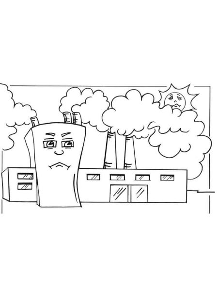 Завод раскраска