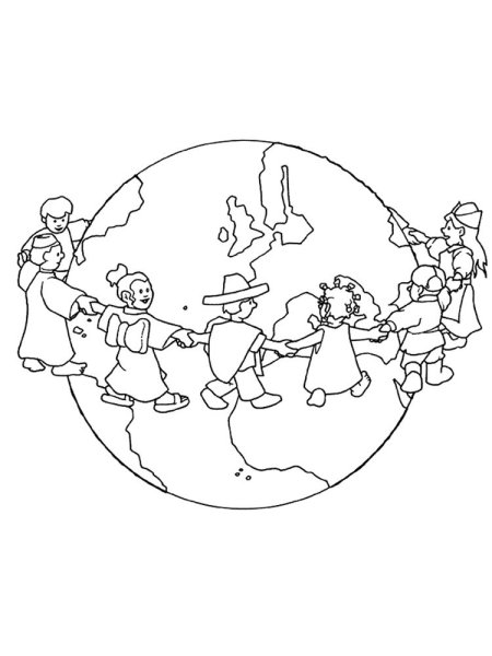 Раскраска Дружба народов