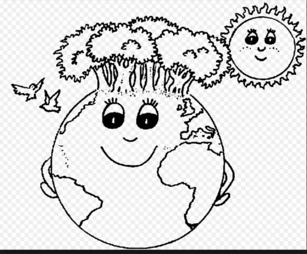 Планета земля раскраска для детей
