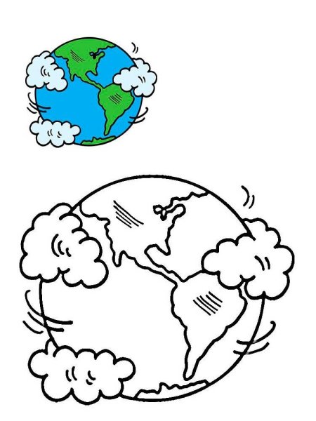 Планета земля раскраска для детей