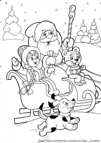 Новогодняя сказка раскраска