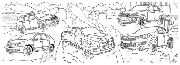 Раскраски Джипы внедорожники