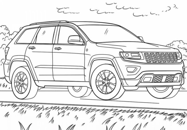 Раскраска Jeep Grand Cherokee