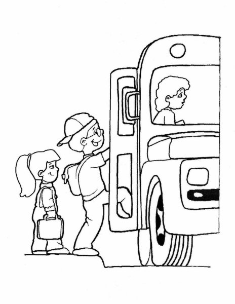 Раскраска транспорт ПДД для детей