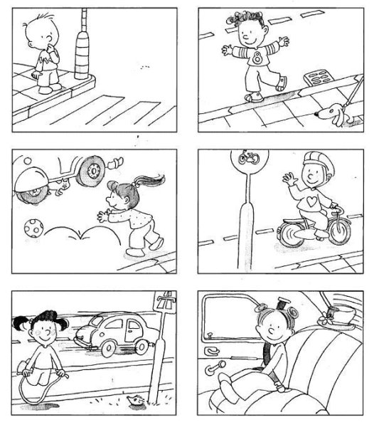 Раскраска по ПДД С заданием