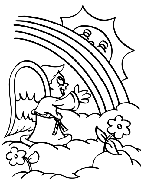 Раскраска Радуга детства