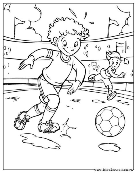 Футбол раскраска для детей