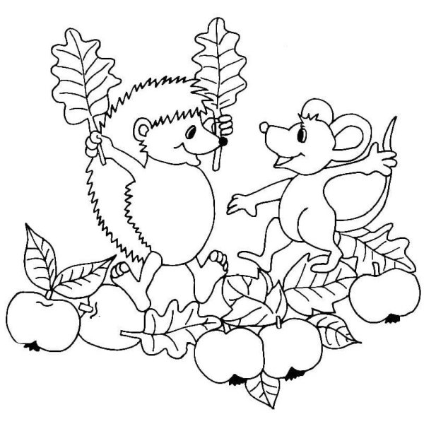 Осенняя раскраска