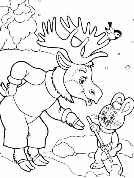 Зимняя сказка раскраска для детей