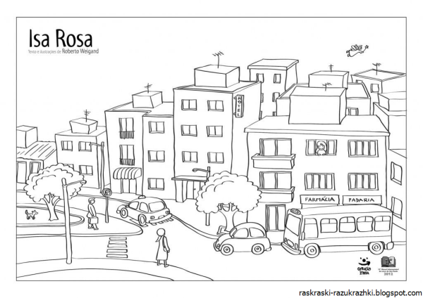 Город для раскрашивания