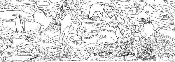 Антарктида раскраска