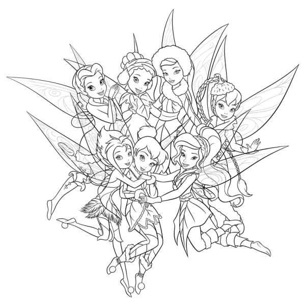 Раскраска Фея Динь Динь тайна зимнего леса