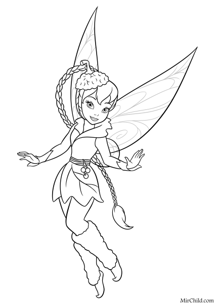 Раскраски феи Дисней видия