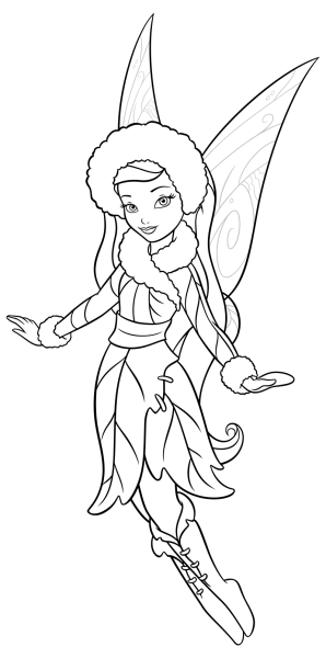 Раскраска Фея Динь Динь тайна зимнего леса