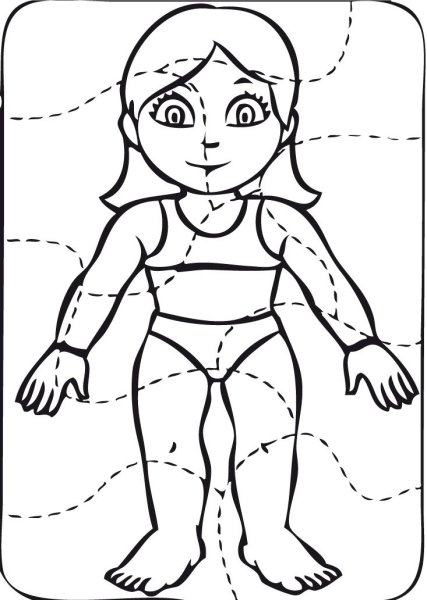 Части тела раскраска