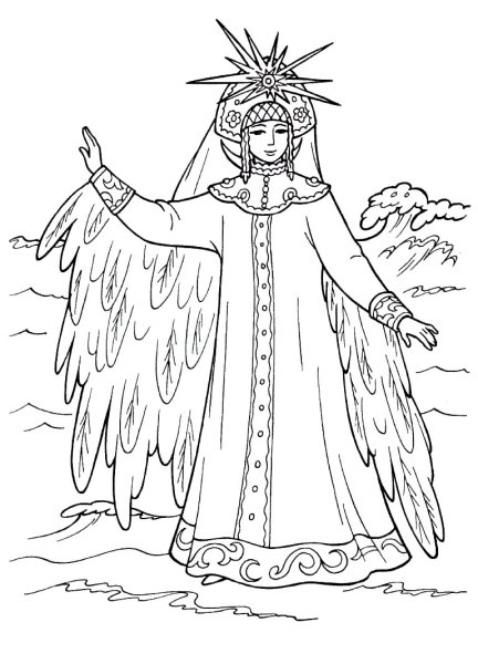 Раскраска сказки Пушкина для детей сказка о царе Салтане