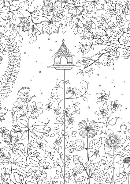 Джоанна Бэсфорд таинственный сад чёрно белая