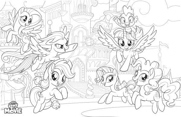 My little Pony в кино раскраска