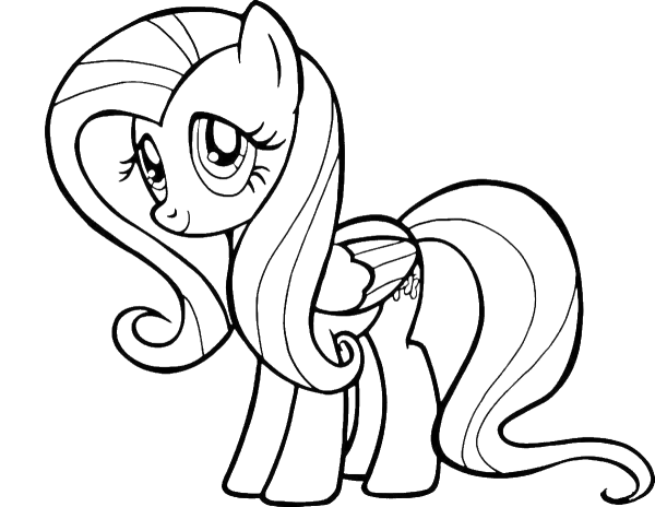 Раскраски мой маленький пони Флаттершай