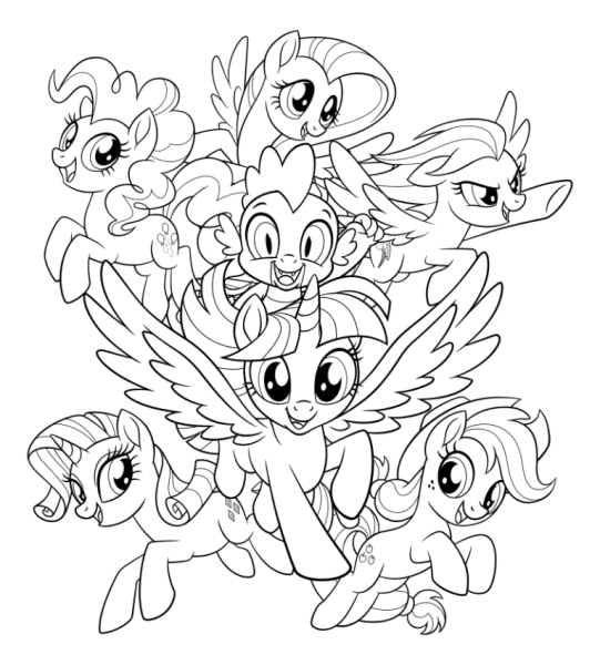 Раскраски для детей малитал пони