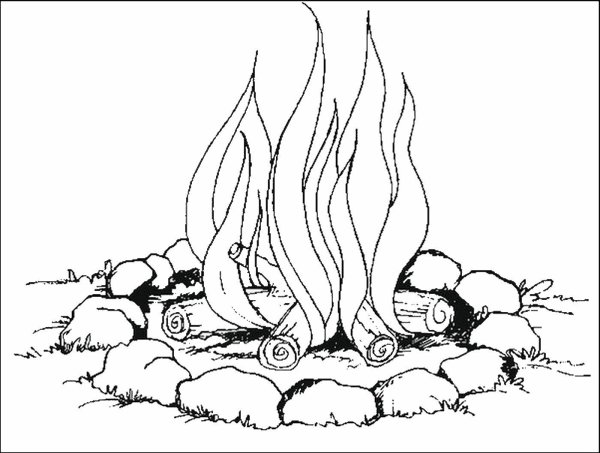 Костер карандашом