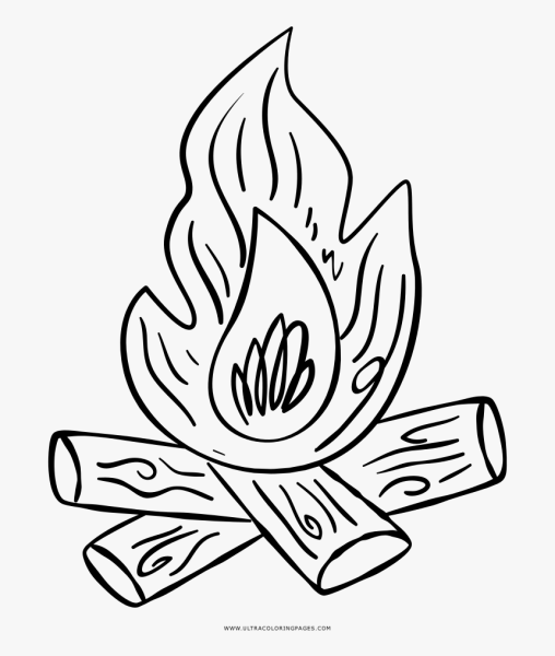 Костер раскраска