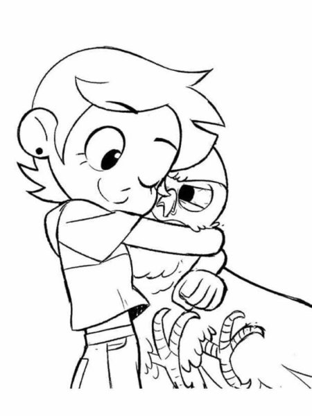 Совиный дом раскраска