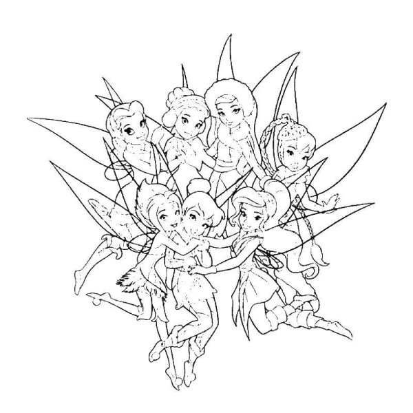 Раскраска феи Динь Динь зимние феи