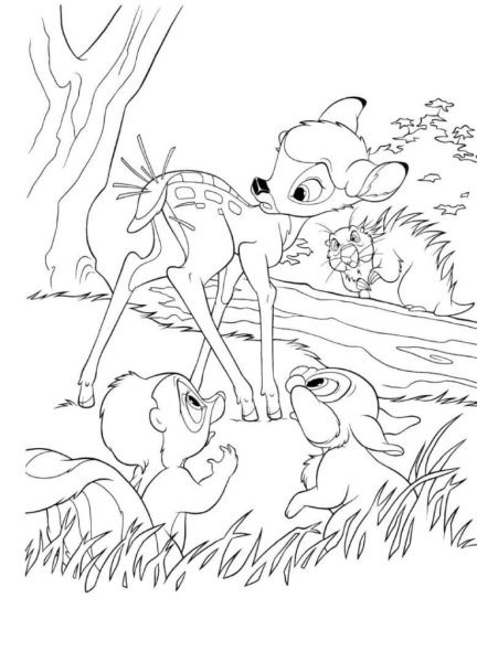 Бэмби 2 раскраска