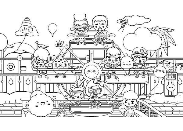 Toca boca раскраска