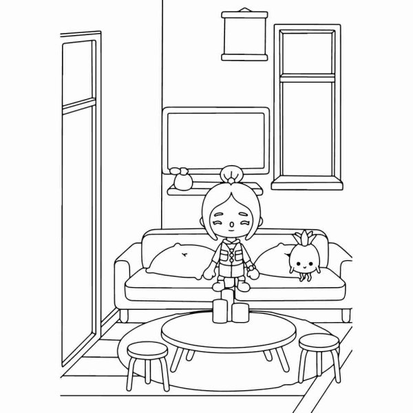 Раскраска тока бока