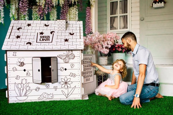 Дом-раскраска из картона Бибалина