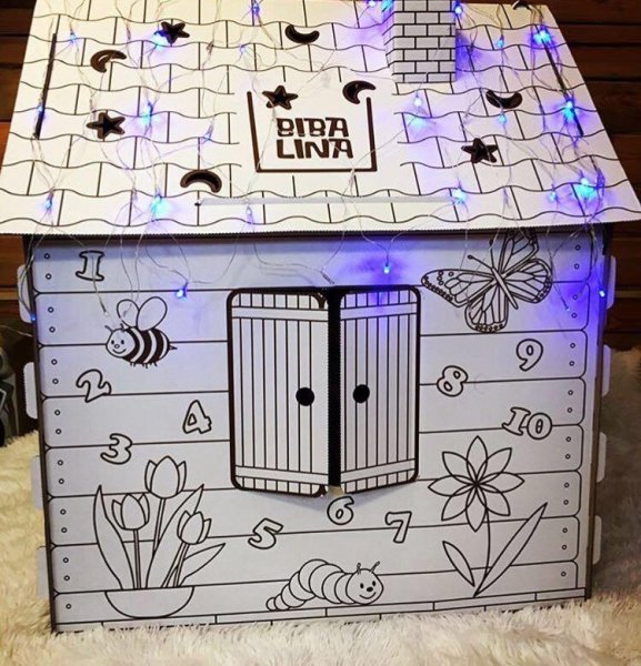 Разукрасить домик картонный Biba Lina