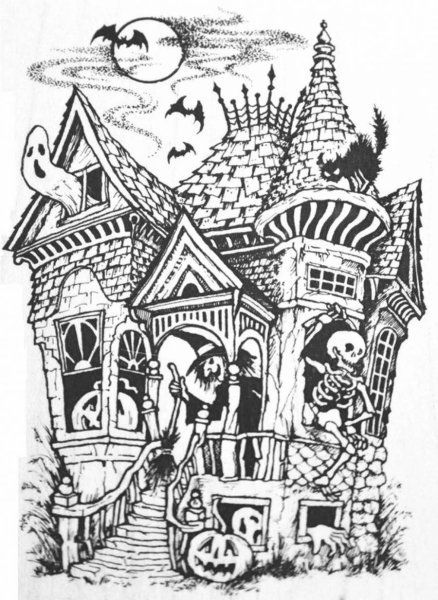 Дом с привидениями эскиз