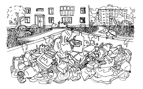 Раскраска свалка мусора