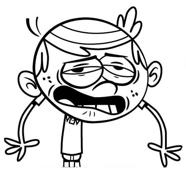 Раскраска мой шумный дом Линкольн