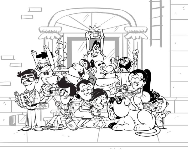 Мой шумный дом и Касагранде раскраски