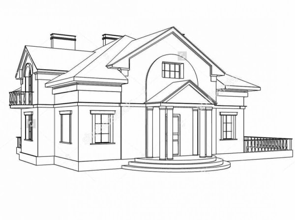 Модерн дом раскраска