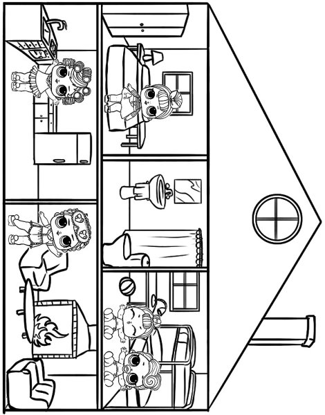 Раскраски ЛОЛ В домиках