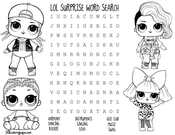 Кукла ЛОЛ домик раскраска