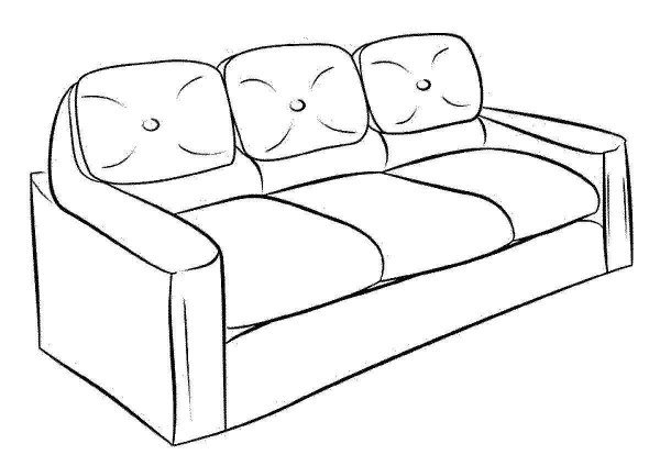 Раскраска мебель для малышей