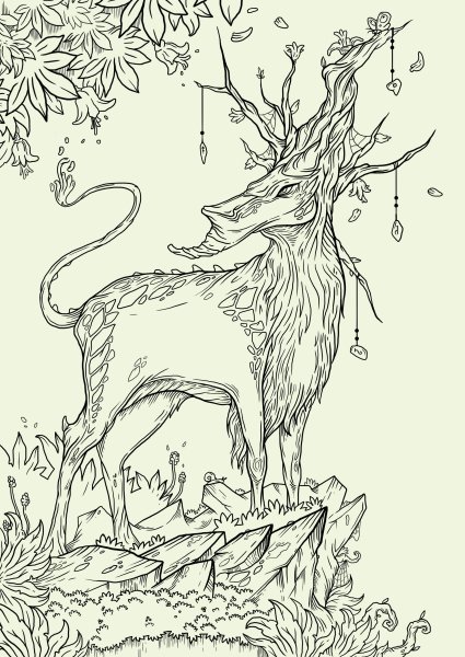 Лесной дух рисунок