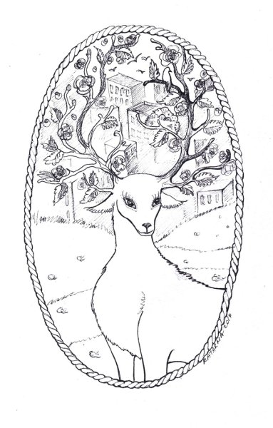 Лесной дух раскраска