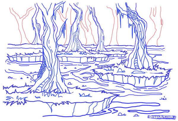 Болото карандашом